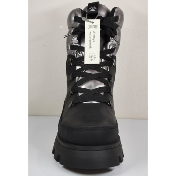 COUGAR WOMEN NIB STAFFORD LACE-UP WATERPROOF PEWTER BOOT. SIZE 9M - Picture 7 of 12